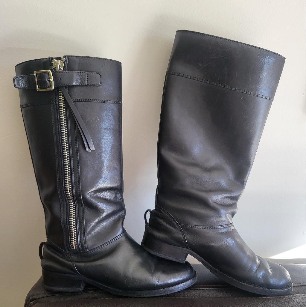 Coach Black Leather Winslow Boots Women's Size 7.5